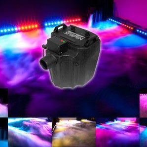 Chauvet DJ Nimbus Plug/Play Dry Ice Fog Machine+ADJ VF400 Fogger+4 Strobe Lights