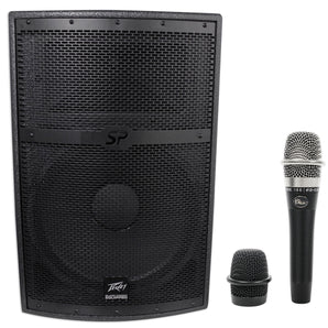 Peavey SP 2 SP2 2000 Watt 15" Black Widow Passive PA Speaker + Blue Microphone