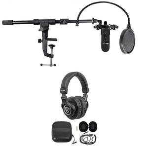 Yeti Blackout Studio Gaming Twitch Recording Kit w/ Microphone+Headphones+Boom