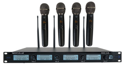 DRM12A Speaker & Quad Wireless UHF Microphone System