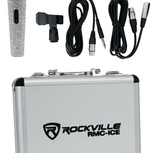 Rockville RMC-ICE Pro Diamond Vocal Microphone With Great Sound + Case + Cable