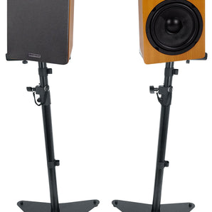 Pair Rockville RockShelf 68C 6.5" Home Bookshelf Speakers+Adjustable Stands