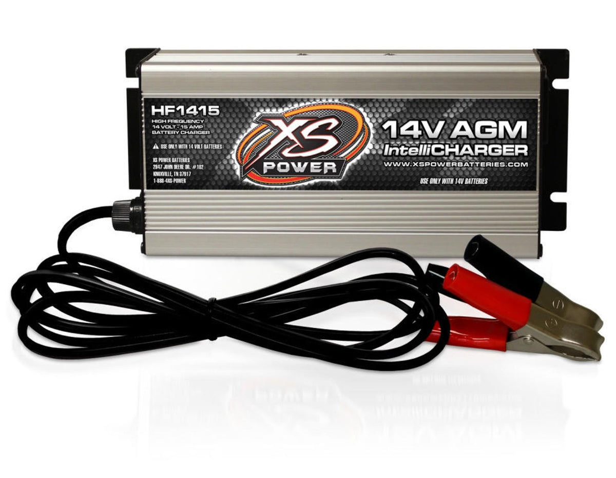 XS Power HF1415 14V 15A High Frequency AGM Battery IntelliCharger, 110V Input