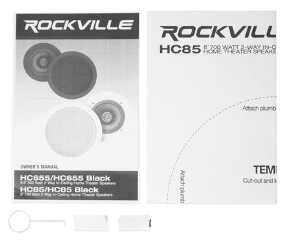 DV4000 4000W Home Theater DVD Receiver w/(4) 8" Black Ceiling Speakers