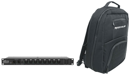 Data Stream 8 DMX Splitter To Distribute+Boost Signals + Backpack