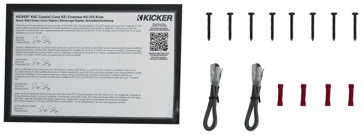 Pair Kicker 51KSC4604 4x6" 75 Watt RMS Car Audio Speakers KSC4604 KSC460