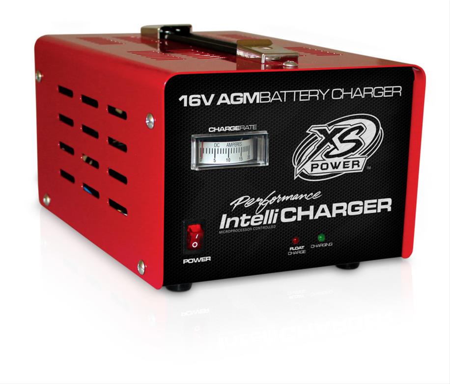 XS Power 1004 16V Battery IntelliCharger with Built in Ammeter, Max 20Amps