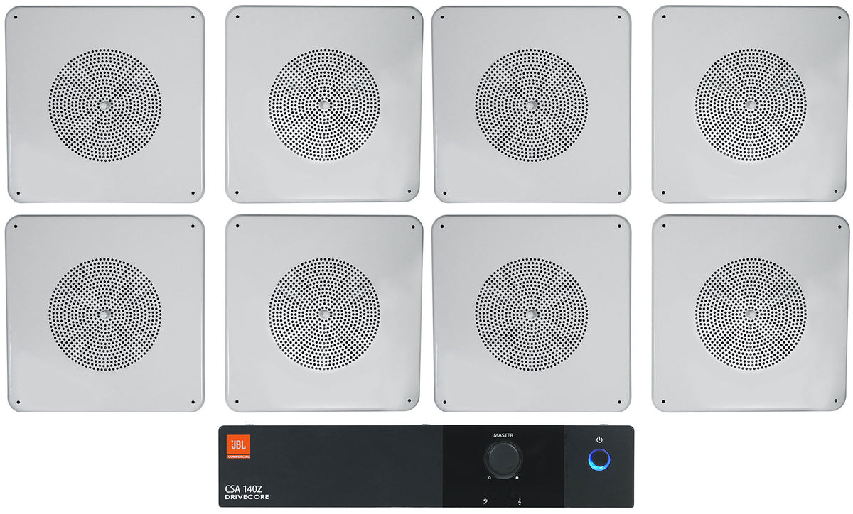 CSA140Z 70V Amplifier + (8) MS81 Metal Ceiling Speakers