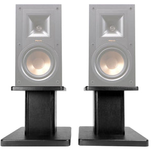 (2) 8” Black Bookshelf Speaker Stands For Klipsch R-15M Bookshelf Speakers