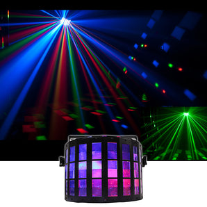 Chauvet DJ Mini Kinta IRC DMX RGBW Derby Club Stage Effect Beam Light+Bag+Clamp