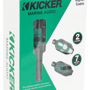 KICKER 47KMI7 KMI7 23 ft. 7 Meter Marine 2-Channel OFC RCA Audio Signal Cable