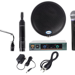 Samson Church Sound System Package w/Choir Microphone+Podium Altar+Handheld Mics