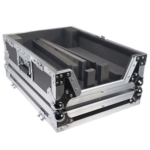 ProX XS-M12 Universal Sliver-Black ATA Road Case for Large Format 12" DJ Mixers