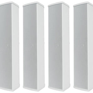 (6) Rockville WET ARRAY 5 WHITE Line Array Speakers For church/School/Auditorium