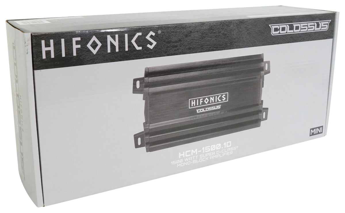 HCM-1500.1D 1500w Mono Amplifier Mini 1 Ohm Class D Car Amp + Wire Kit