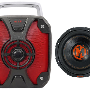Memphis Audio MJP1044 10" 1500w MOJO Car Subwoofer DVC 4 ohm Sub+Home Speaker