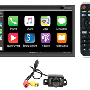 Soundstream VRCPAA-7DR 7" Car Monitor DVD Receiver w/CARPLAY/ANDROID AUTO+Camera