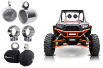 (2) MAC90S 8" 360 Degree Swivel Tower Speaker Pods+Covers RZR/ATV/UTV