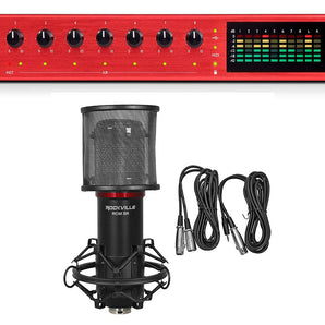 Focusrite Clarett+ 8Pre USB-C JFET/ADAT Audio Recording Interface + Microphone