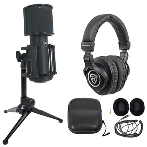 Warm Audio PC Gaming Streaming Twitch Bundle w/Skylight Mic+Pro-M50 Headphones