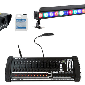 American DJ ElectraPix Bar 16 Wireless DMX RGBAL+UV Light Bar+Controller+Fogger