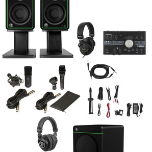 Mackie Studio Bundle : Monitors+Interface+Subwoofer+(2) Mics+(2) Headphones