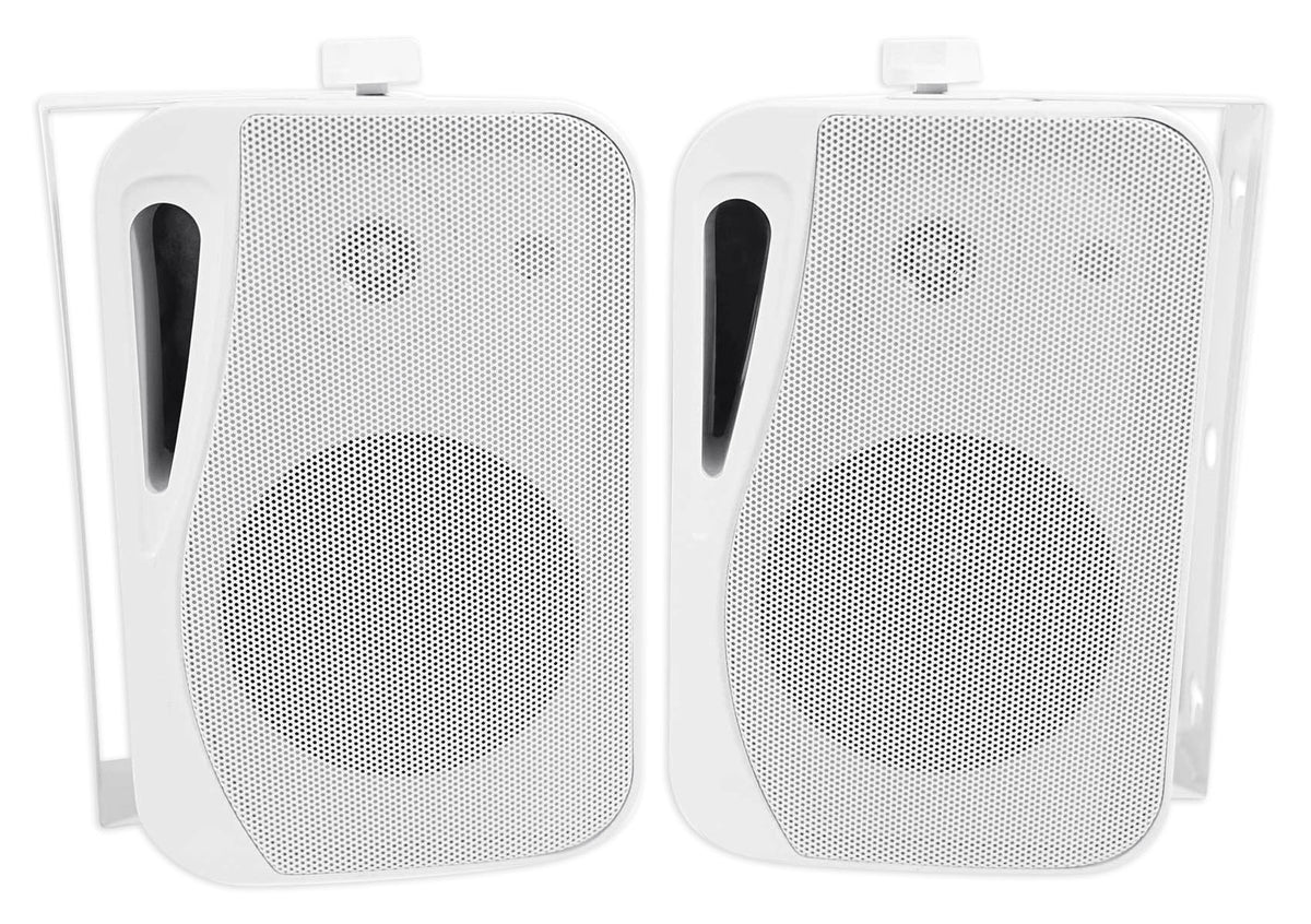 Rock Zone 8 Channel Multi Room Home Receiver+8) White 4" Wall Speakers