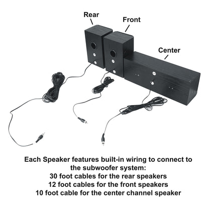 Rockville HTS820 5.1 Channel Home Theater Karaoke System w/8" Subwoofer