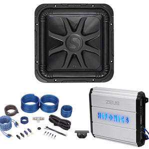 Kicker L7S122 12" 1500w Solobaric L7S Car Subwoofer+Hifonics Amplifier+Amp Kit