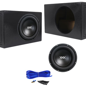 RE Audio XXX12D2 V2 XXXV2 12" 2000W RMS Car Subwoofer+Vented Sub Box Enclosure