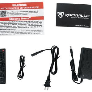 (2) Rockville BASS PARTY 10 Rechargeable LED Bluetooth Speakers w/Wireless Link