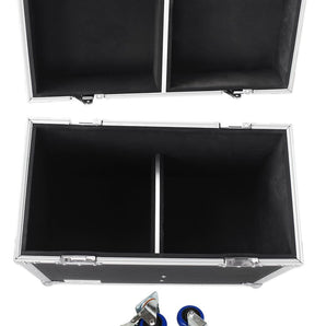 ProX X-QSC-K8 Black Hard Travel Flight Case For 2 QSC K8 8" DJ Speakers W/Wheels