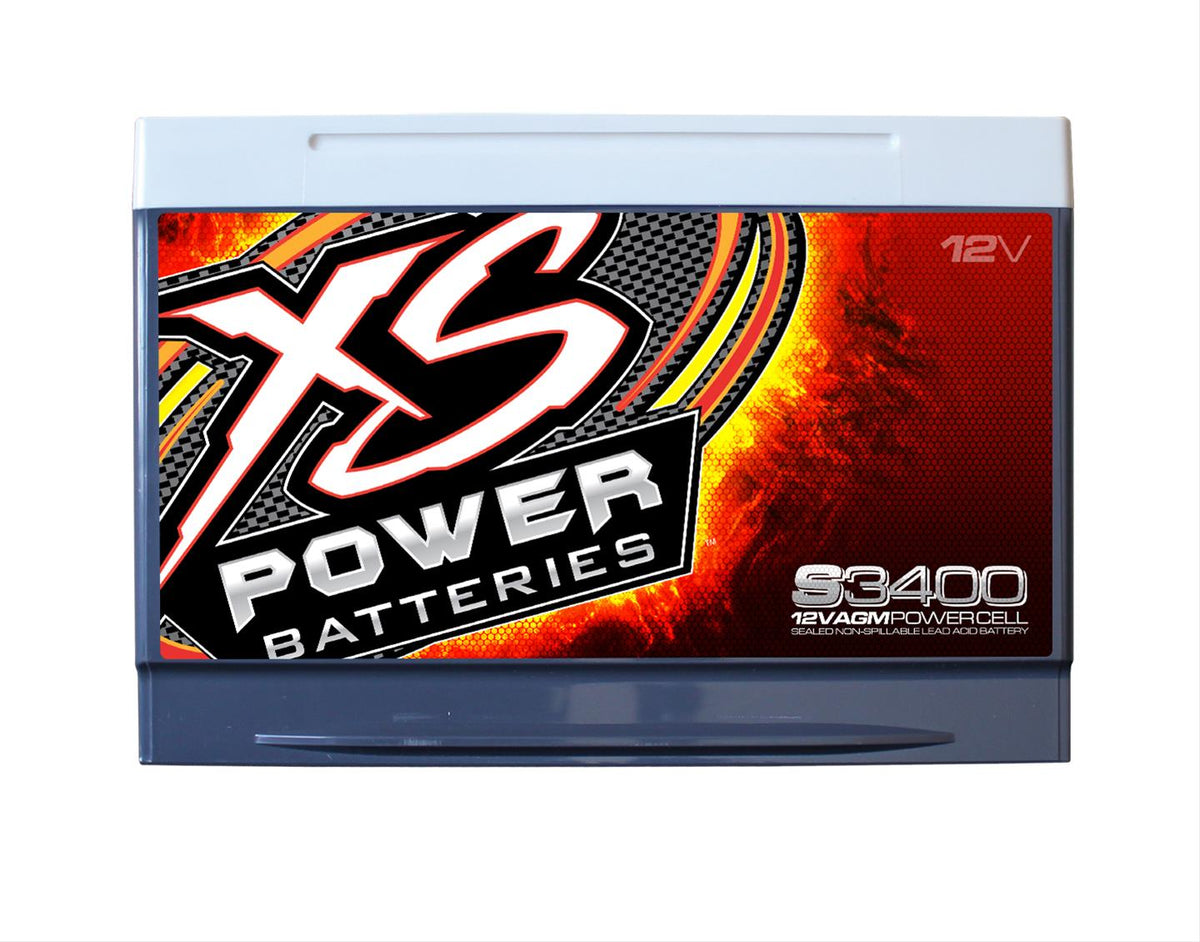 XS Power S3400 12V 2500W/4000W Range AGM S-Series Battery, Max 3300Amps