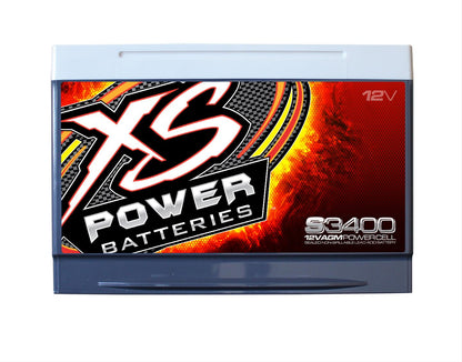 XS Power S3400 12V 2500W/4000W Range AGM S-Series Battery, Max 3300Amps