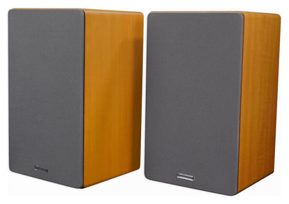 (2) Rockville RockShelf 68C 360w 6.5" Wood Bookshelf Speakers+Bluetooth/Wifi Amp