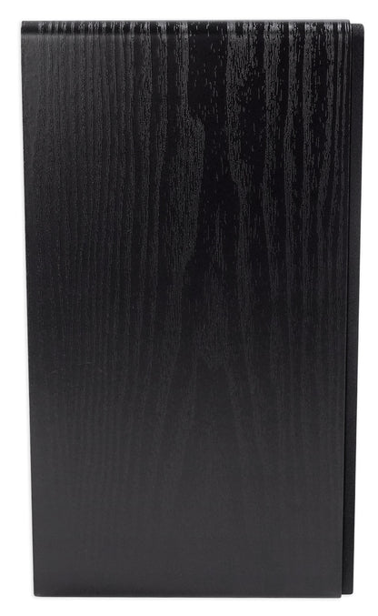 RockShelf 64B Black 6.5" Home Bookshelf Speakers+8 inch Wood Stands