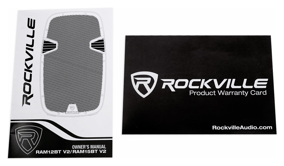 RAM12BT 12" Rechargeable Powered 600W DJ PA Speaker, 2 Mics, Bluetooth