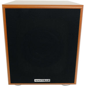 Rockville ROCK SHAKER 6.5" Inch Wood 200w Powered Home Theater Subwoofer Sub