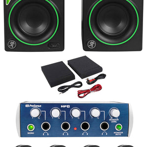 PRESONUS HP4 Headphone Amplifie+(4) HD9 Studio Headphones+(2) Mackie Monitors