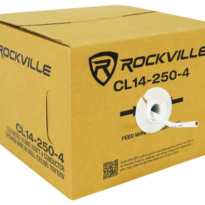 Rockville CL14-250-4 CL2 Rated 14 AWG 250' 4 Conductor Speaker Wire In Ceiling