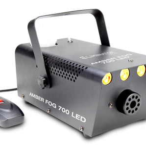 Eliminator Amber FOG 700 LED Fog Machine w/ Amber LED Lights+Remote+Gal. Fluid