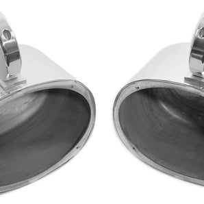 2 Rockville 6x9 Polished Silver Aluminum Wakeboard Tower Speaker Enclosures
