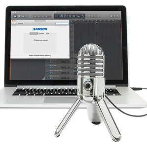 Samson Podcast Podcasting Microphone+Z55 Headphones+Pair Monitor Speakers