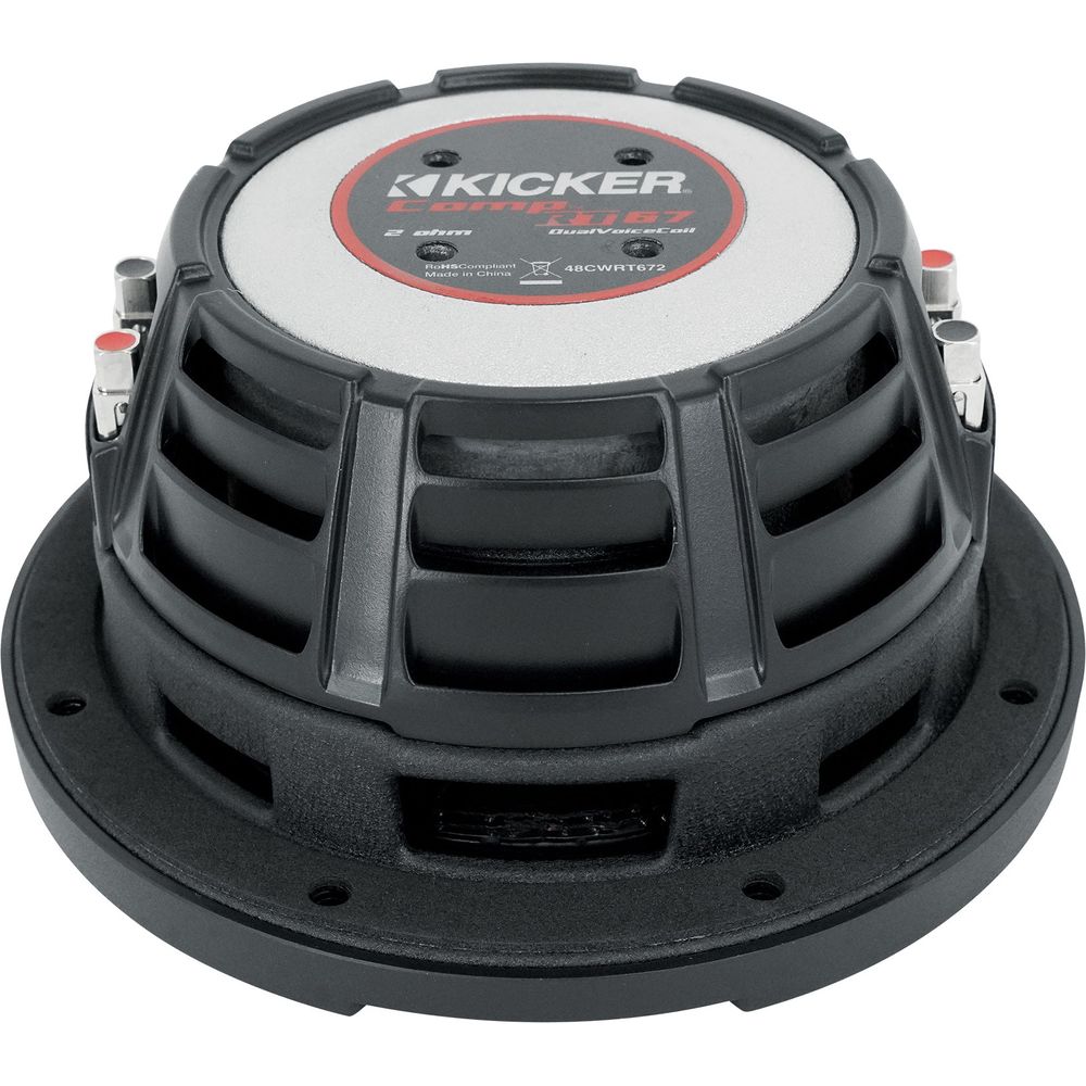 KICKER 48CWRT672 CompRT 300w Shallow 6.75" Subwoofer DVC 2-ohm Car Sub CompRT67