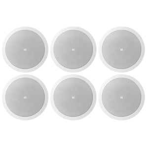 (6) JBL CONTROL 16C/T White 6.5" 30w 70v Commercial Restaurant Ceiling Speakers