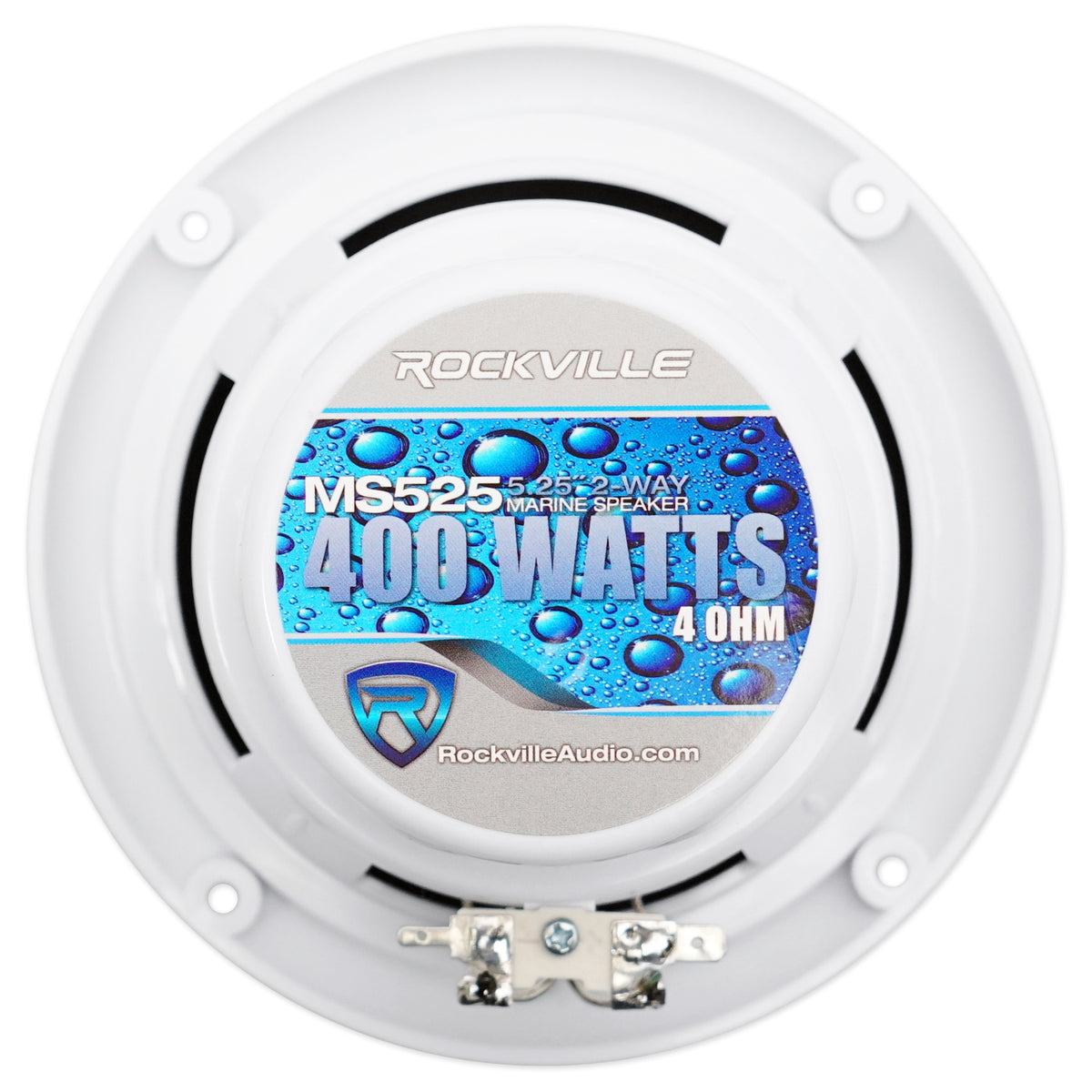 KMC3 Gauge Hole Digital Media Bluetooth Receiver+(2) 5.25" White Speakers
