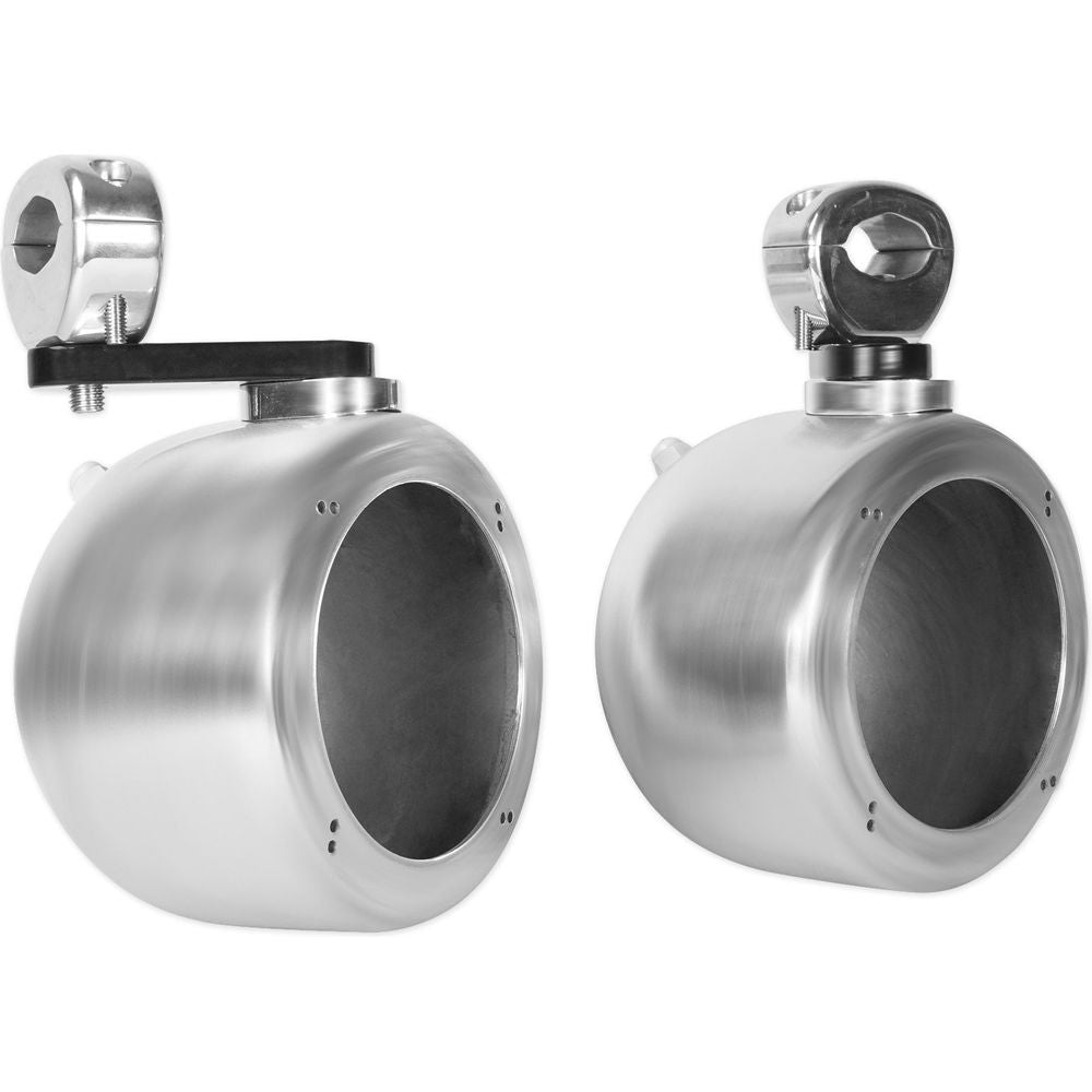 (2) Chrome 4" 200W Rollbar Roll Cage Tower Speakers For ATV/UTV/Cart