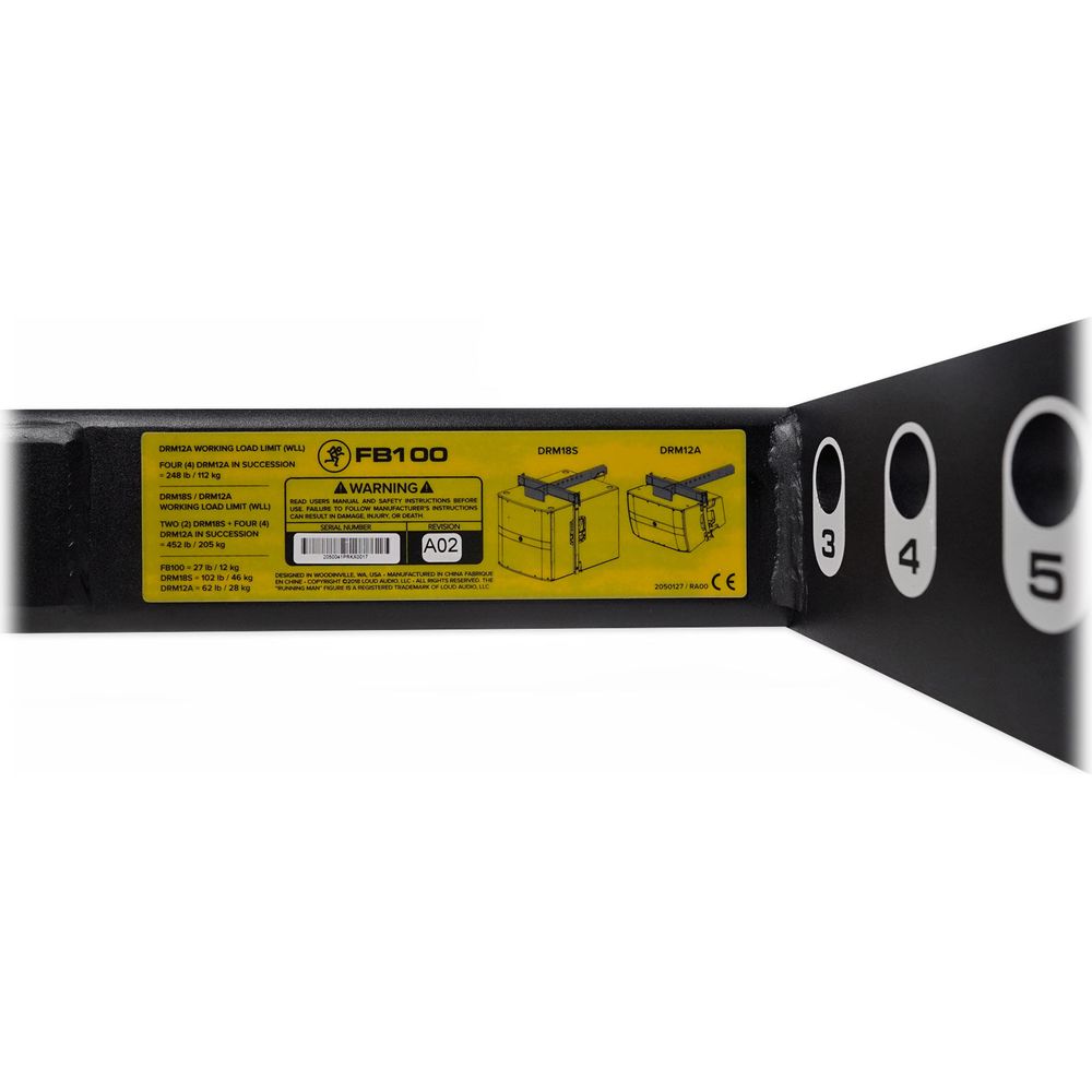 FB100 Flybar+Flyware Kit For DRM12A, DRM12A-P Speakers+DRM18S, DRM18S-P