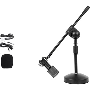 Rockville RCM01 PC Podcast Podcasting Recording Microphone+Mic Mount+Boom Stand