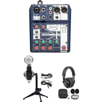 Gaming Twitch Stream Recording Bundle with Mixer, Headphones, Mic & Desk Stand